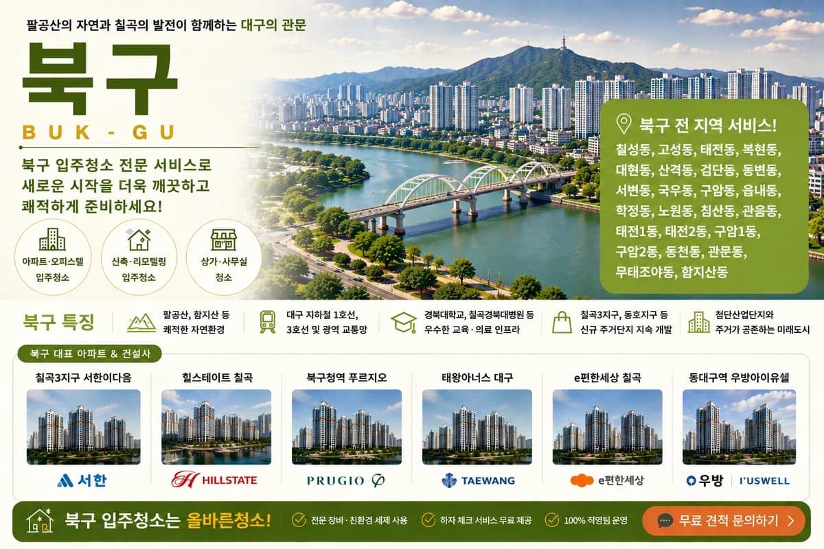 대구 북구 입주청소 지역 대표 이미지