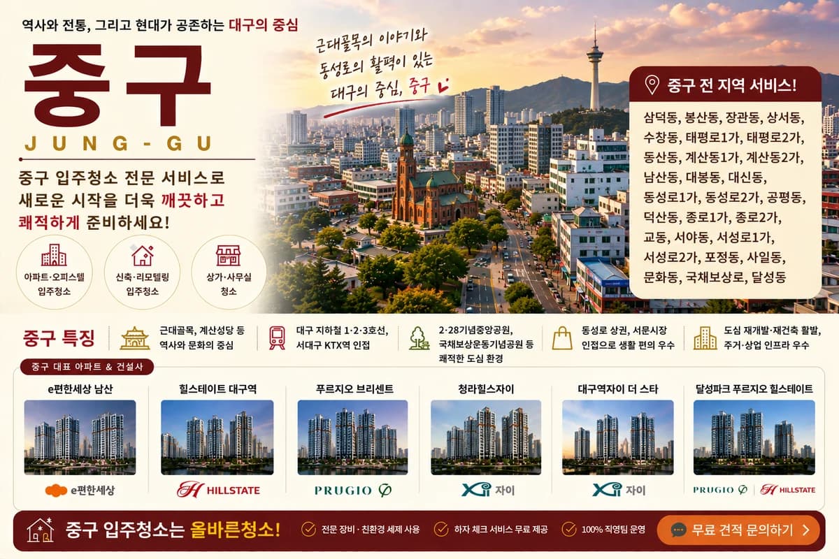 대구 중구 입주청소 지역 대표 이미지