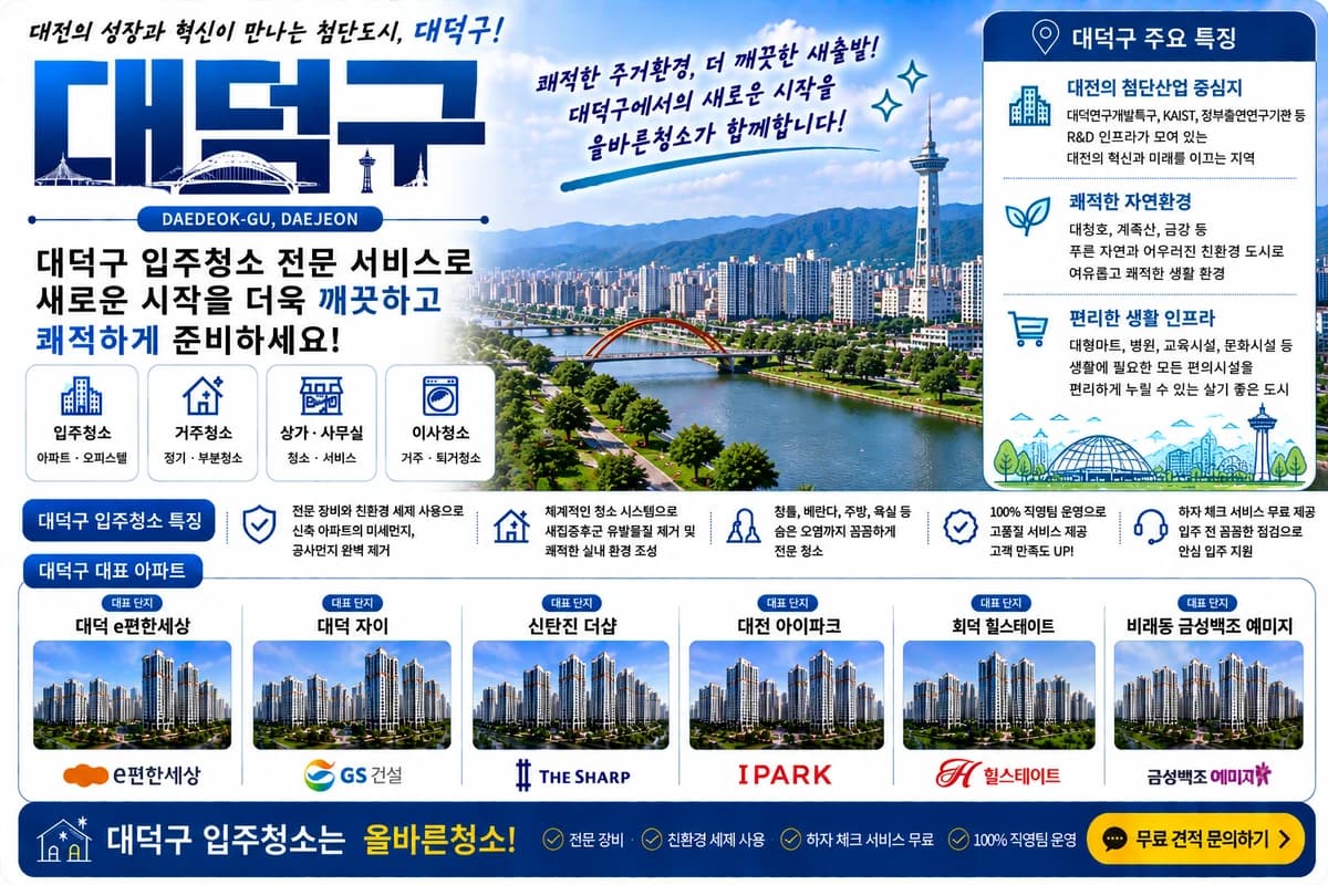 대전 대덕구 입주청소 지역 대표 이미지