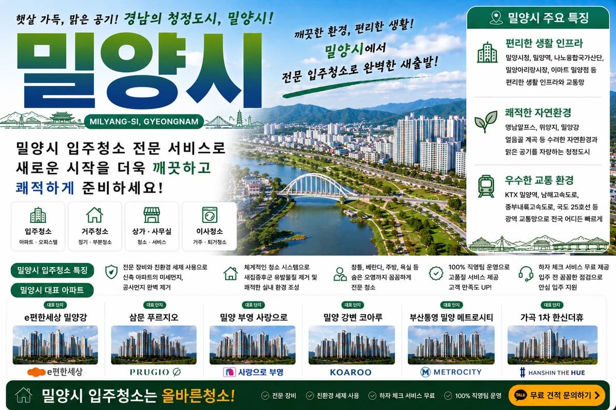 경남 밀양시 입주청소 지역 대표 이미지