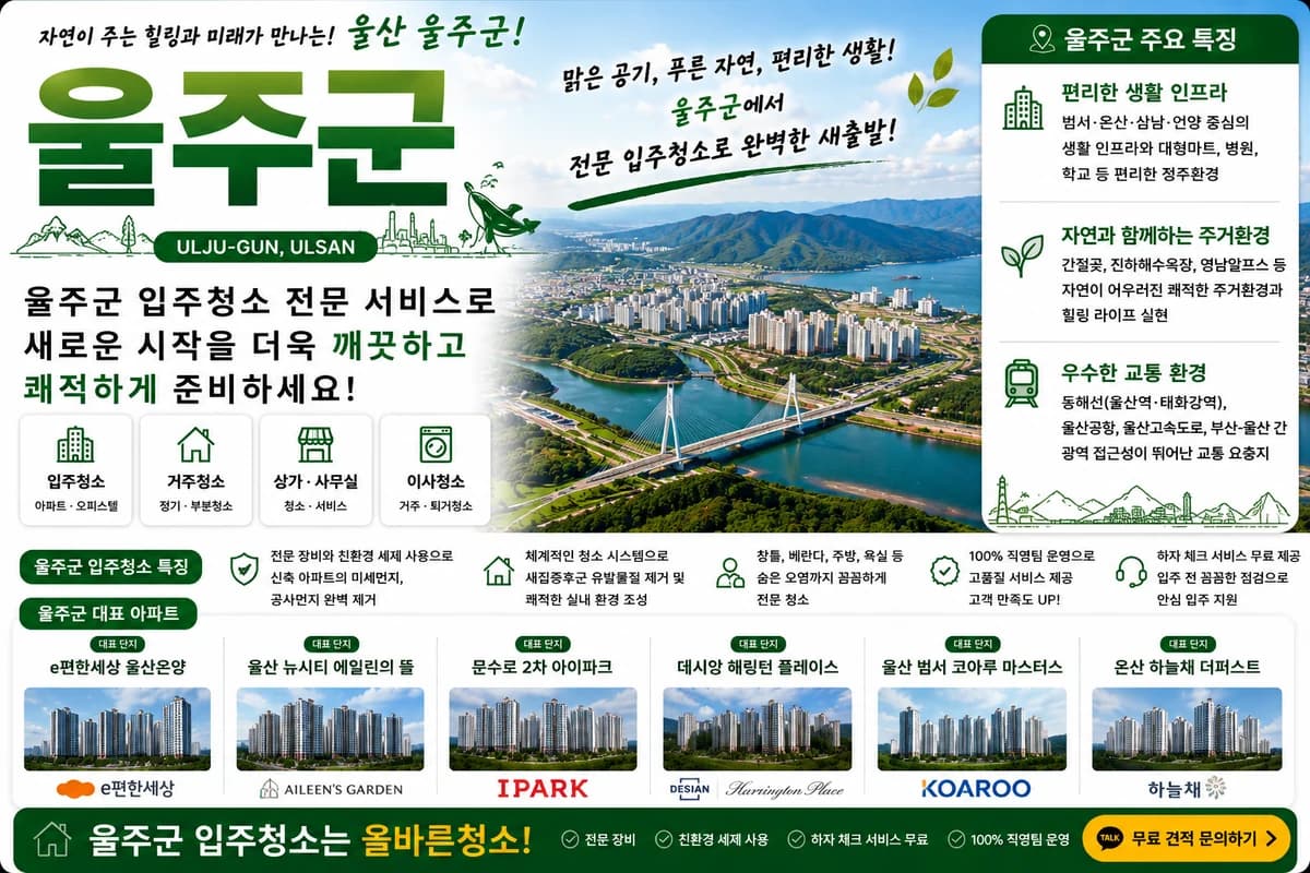 울산 울주군 입주청소 지역 대표 이미지