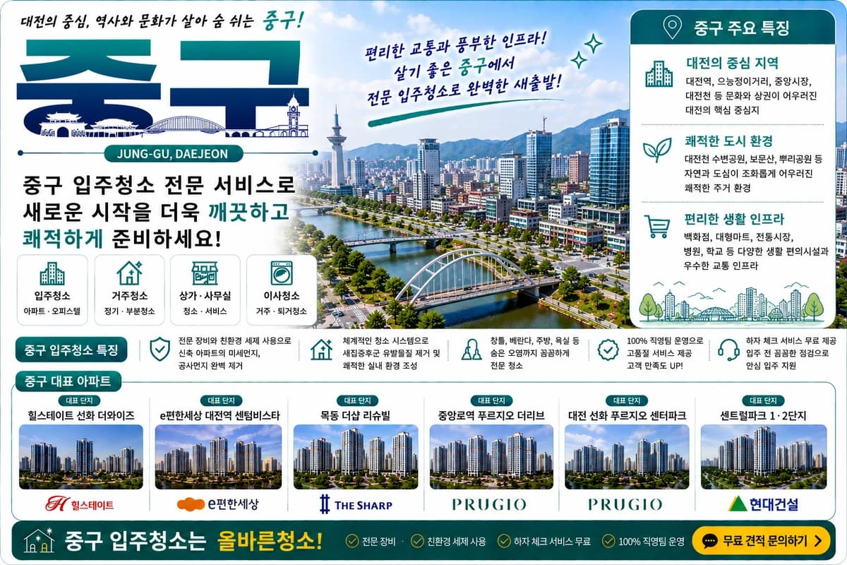 대전 중구 입주청소 지역 대표 이미지