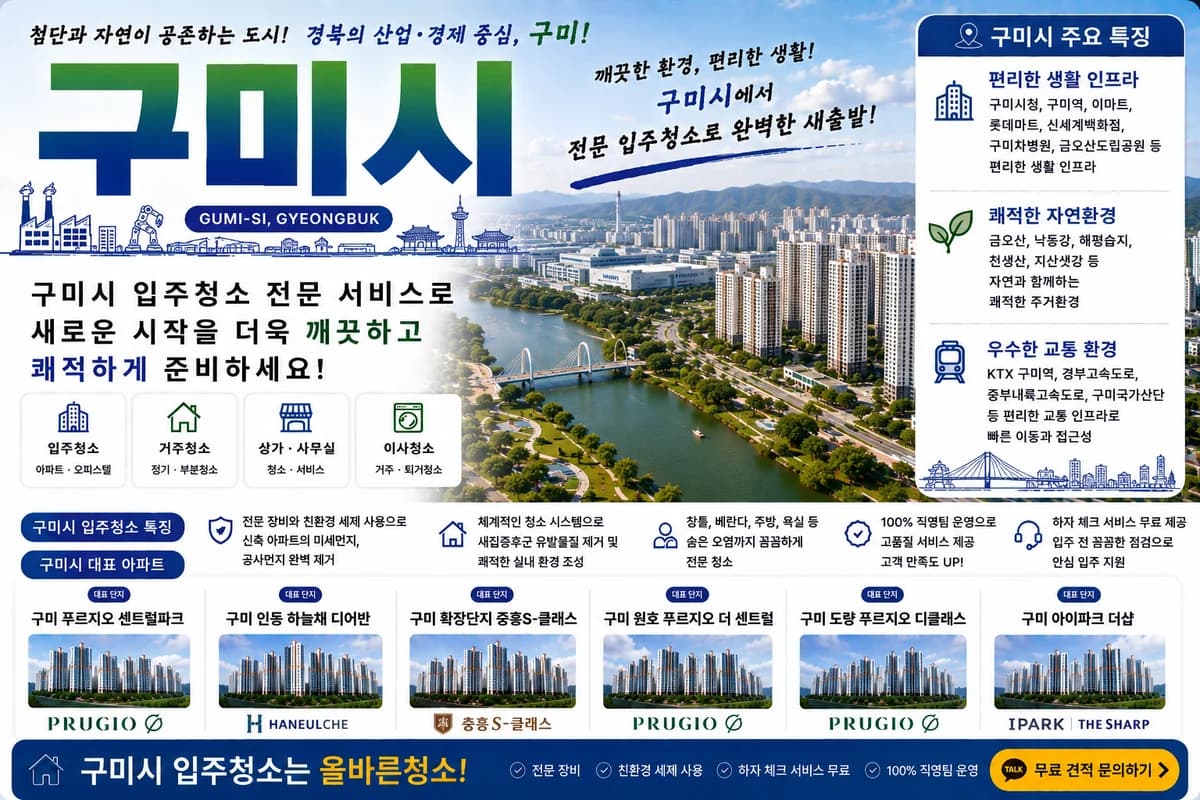 경북 구미시 입주청소 지역 대표 이미지
