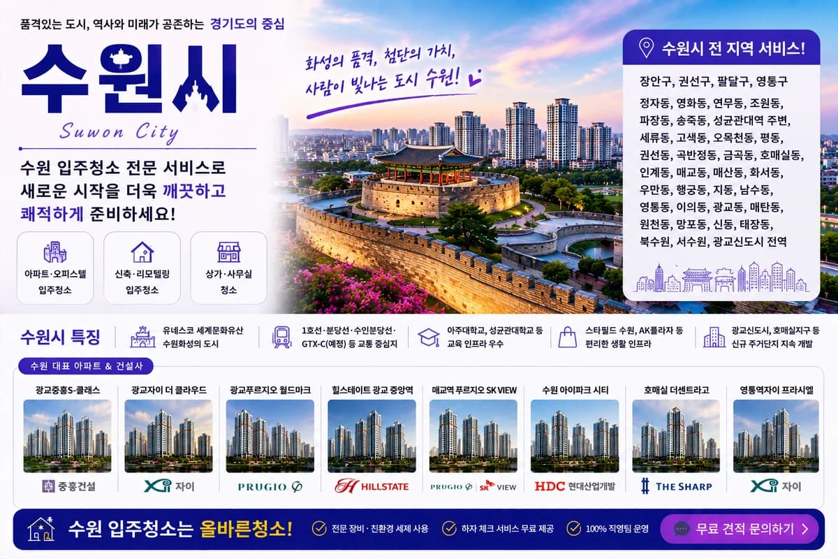경기 수원시 입주청소 지역 대표 이미지