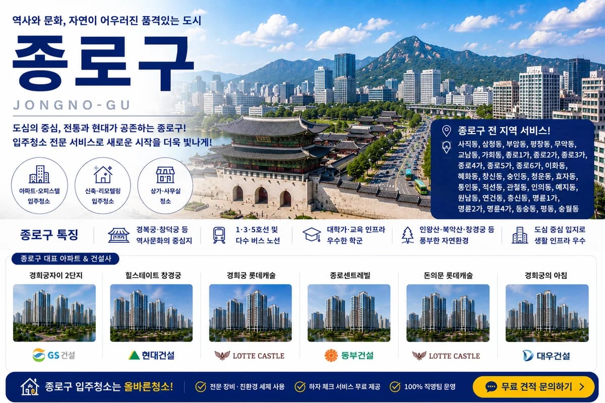 서울 종로구 입주청소 지역 대표 이미지