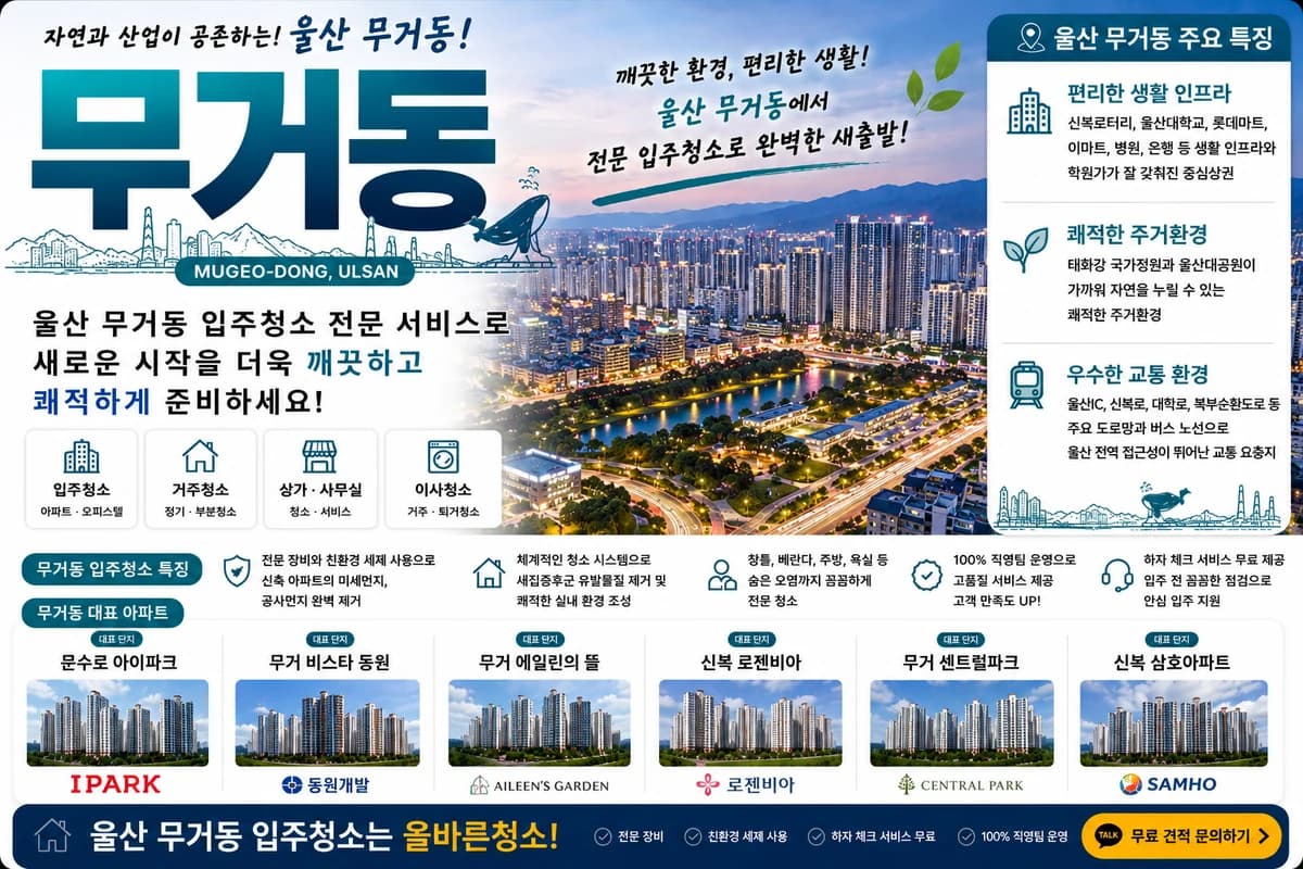 울산 무거동 입주청소 지역 대표 이미지